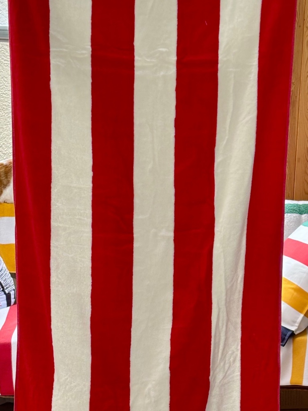 HBC Stripes Red/White COTTON Light Weight Beach Towel